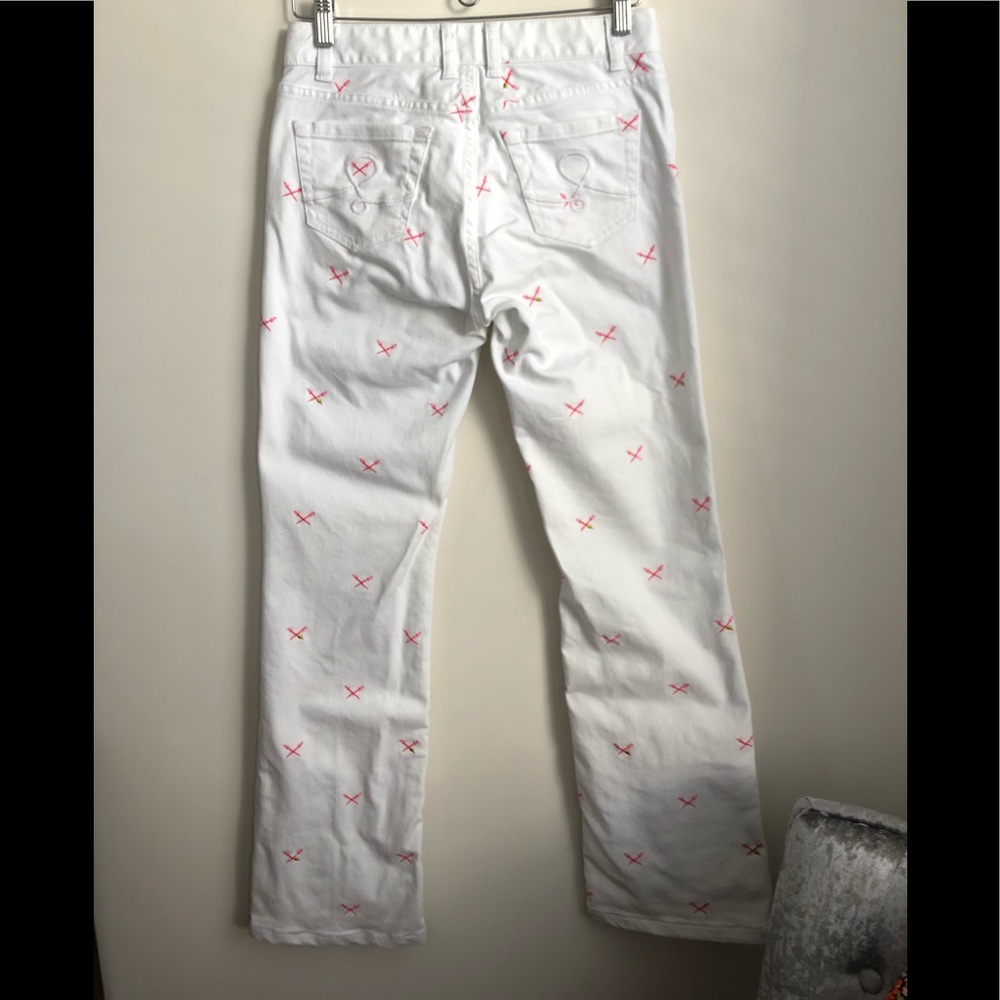 Lilly Pulitzer White Main Line Fit Jeans Size 2 - Picture 4 of 6